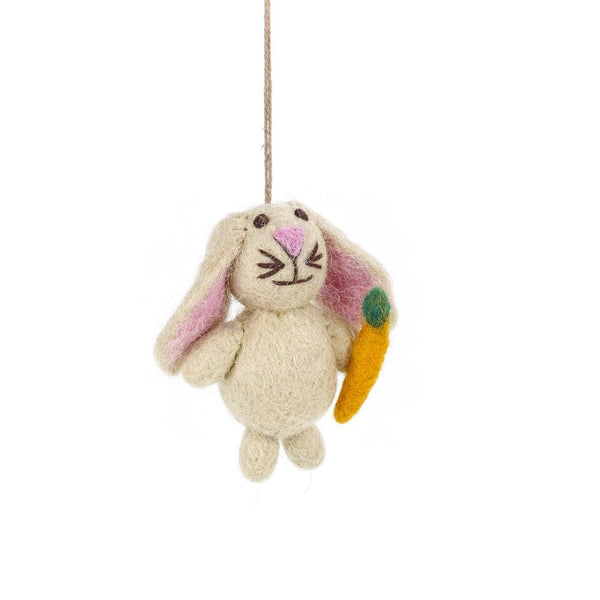 Handmade felt decoration - Mini Easter Bunnies (Set of 3)