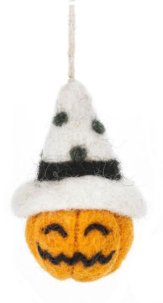Handmade Felt for Halloween - Pumpkin Baubles