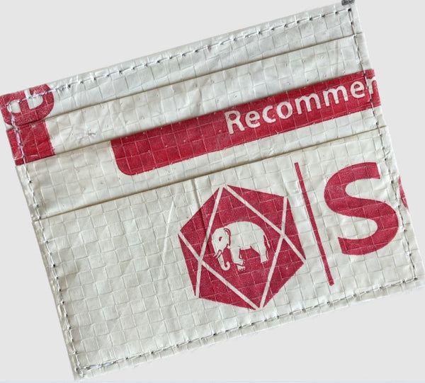 Upcycled Cement Bag Card Holder