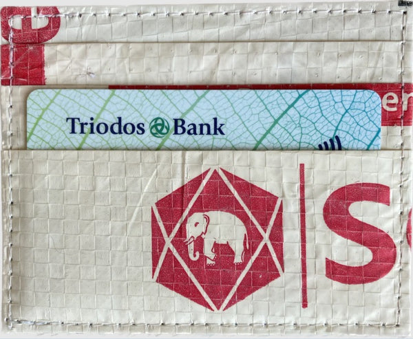 Upcycled Cement Bag Card Holder