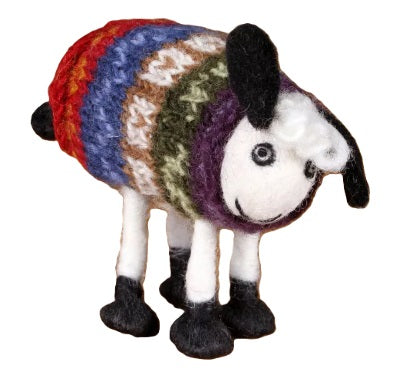 Handmade Felt Decoration - Pachamama Tank Top Sheep