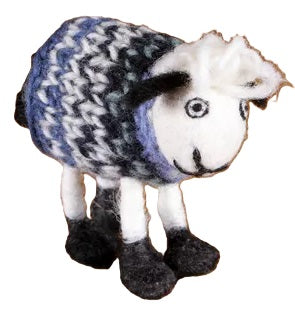 Handmade Felt Decoration - Pachamama Tank Top Sheep