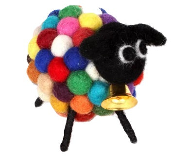Handmade Felt Decoration - Pachamama Ziggy the Psychedelic Sheep