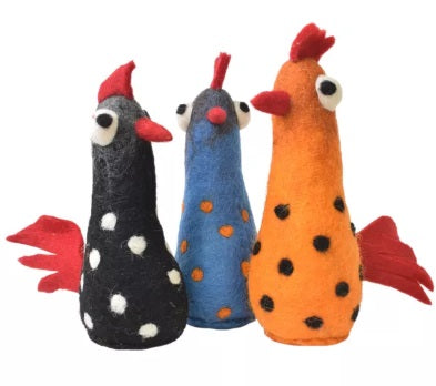 Handmade Felt Decoration - Pachamama Funky Chicken