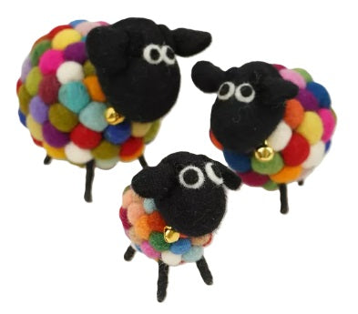 Handmade Felt Decoration - Pachamama Ziggy the Psychedelic Sheep
