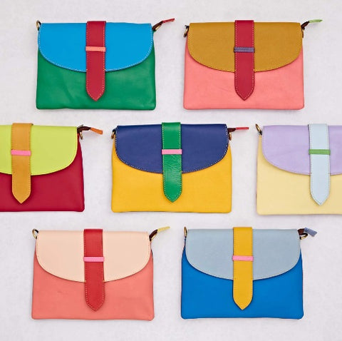 Multicoloured Recycled Leather Bags