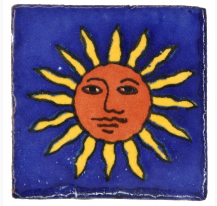 Mexican Hand Painted Ceramic Tiles - 5cm