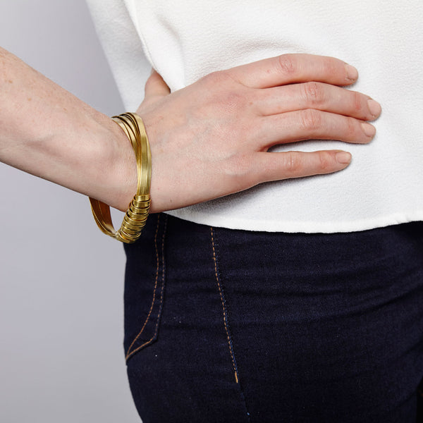 Brass Ribbon Bangle