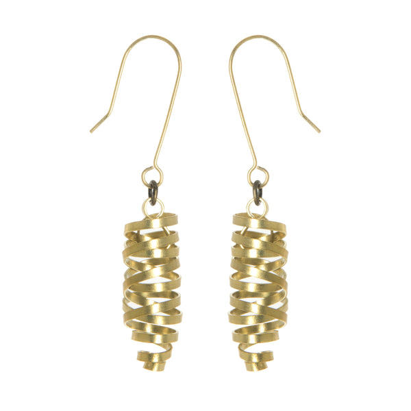 Brass Ribbon Laurita Earrings