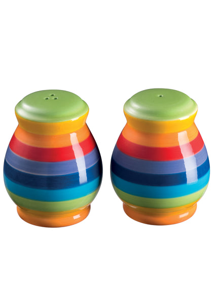 Rainbow Stripe Salt and Pepper Set