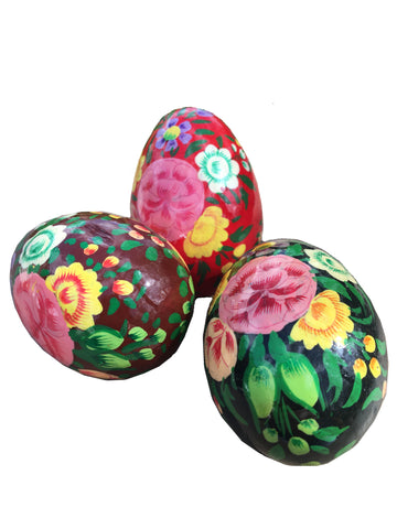 Hand painted papier-mache Easter eggs - large