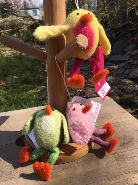 Handmade felt decoration - Eggs on Legs