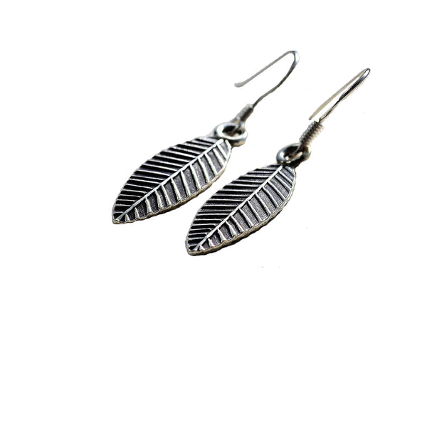 Luna Tree silver leaf earrings