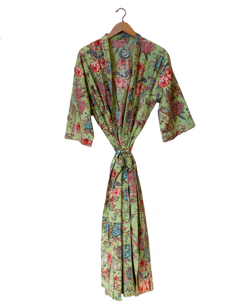 Hand Printed Cotton Kimono