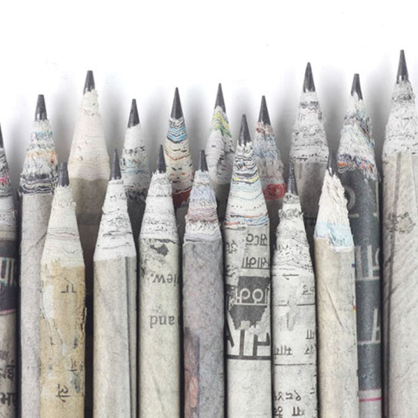 Recycled Newspaper Pencils