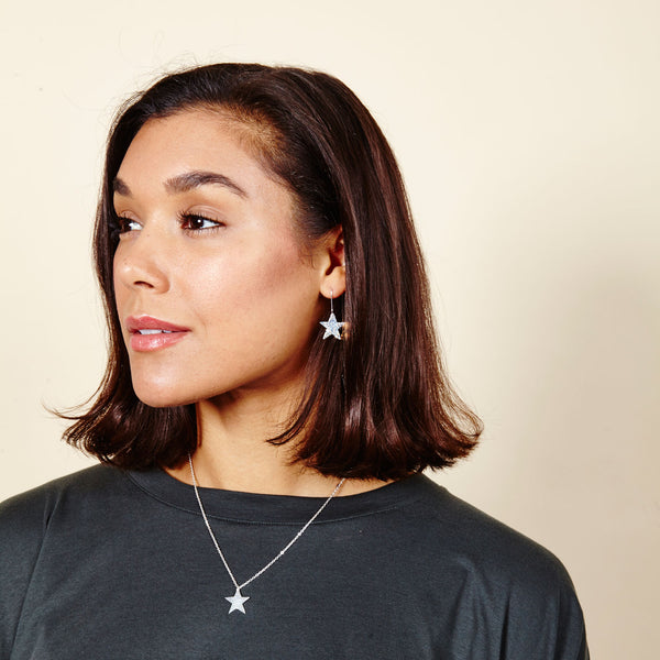 Plated star earrings