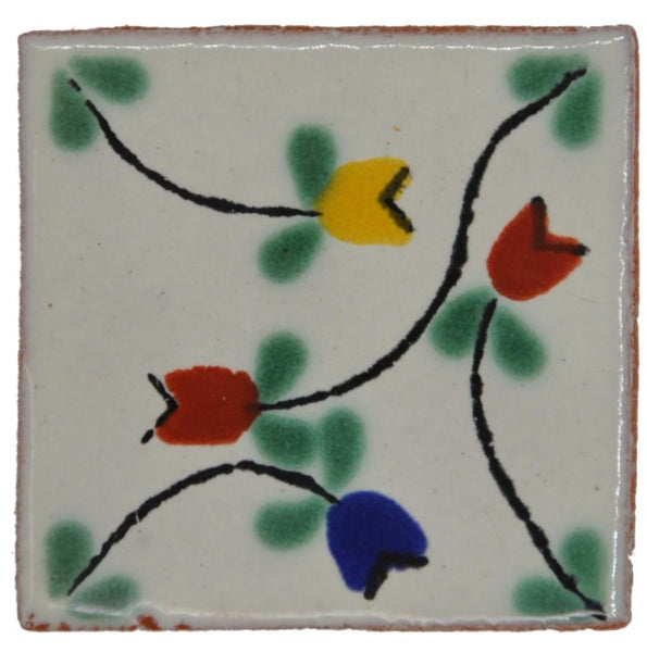 Mexican Hand Painted Ceramic Tiles - 5cm