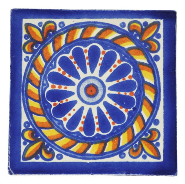 Mexican Hand Painted Ceramic Tiles - 5cm