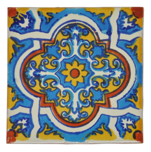 Mexican Hand Painted Ceramic Tiles - 5cm