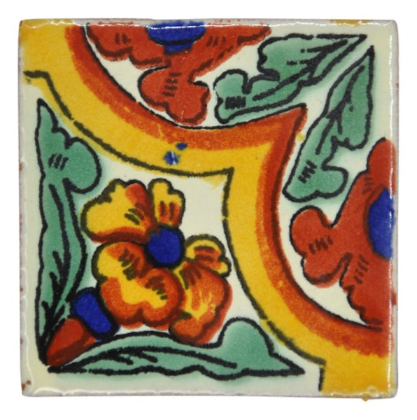Mexican Hand Painted Ceramic Tiles - 5cm