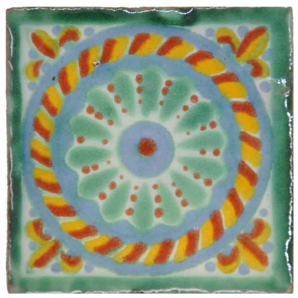 Mexican Hand Painted Ceramic Tiles - 5cm