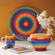 Rainbow Stripe Soup Bowl