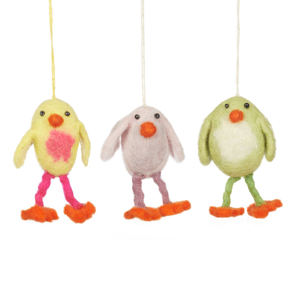 Handmade felt decoration - Eggs on Legs