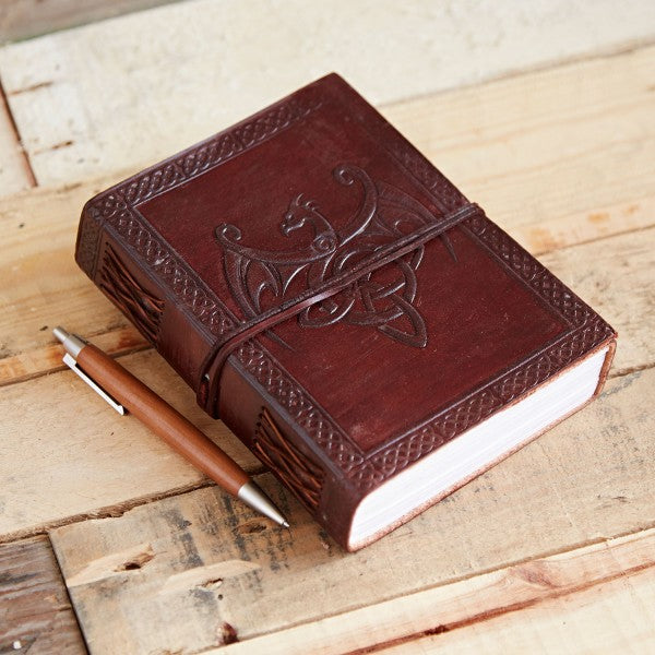 Indra Leather Journal - Celtic Winged Dragon