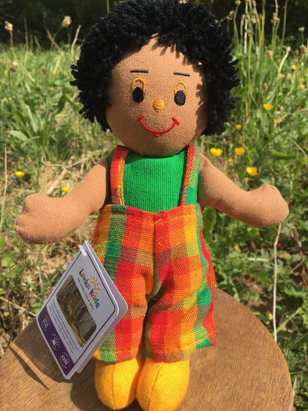 Lanka Kade Rag Doll - boy doll with brown skin and black hair