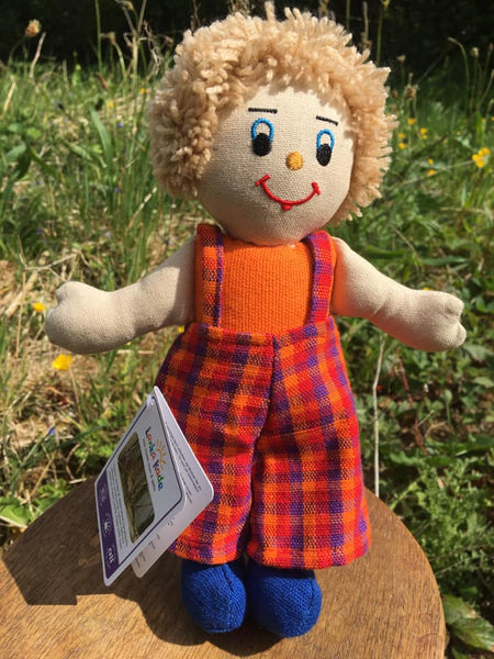Lanka Kade Rag Doll - boy doll with white skin and blonde hair