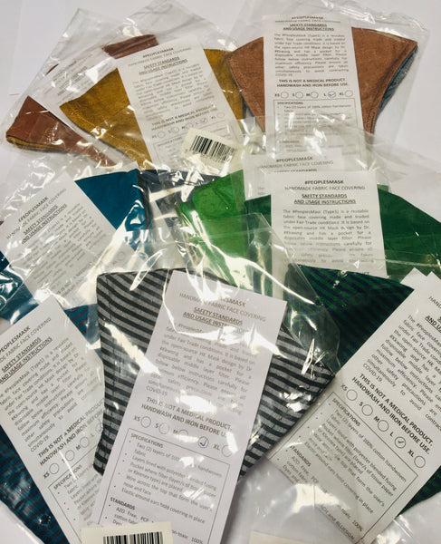 Fair Trade Washable Wired Face Masks - Cotton