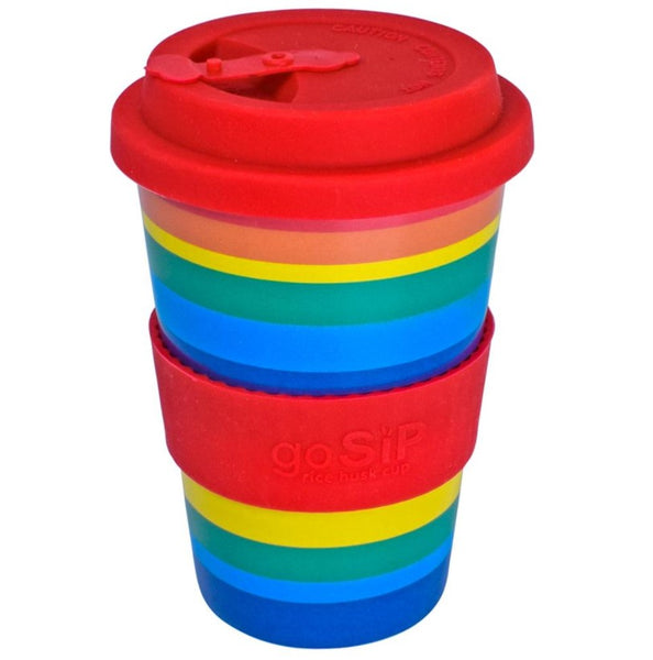 Reusable Rice husk travel cup - Rainbow