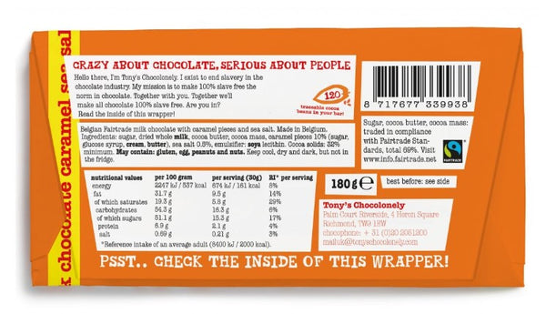 Tony's Chocolonely Milk Caramel Sea Salt