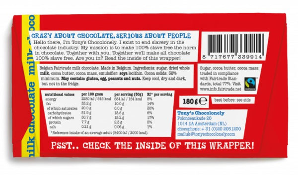 Tony's Chocolonely Milk Chocolate