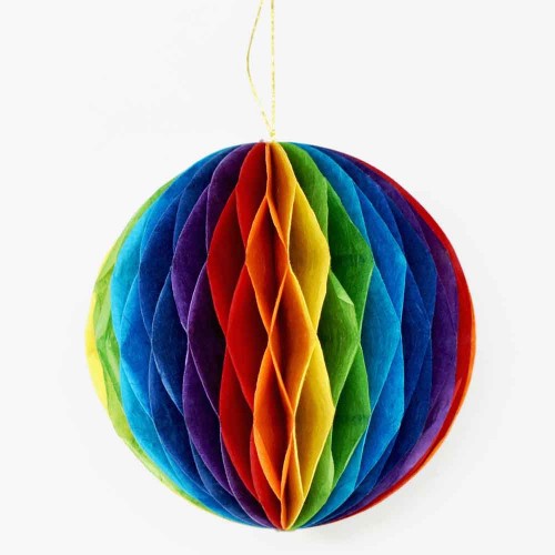 Rainbow Honeycomb Baubles