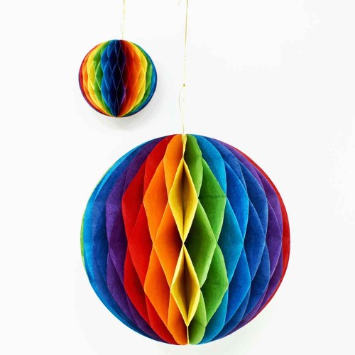 Rainbow Honeycomb Baubles