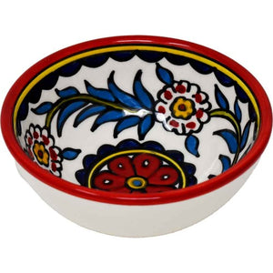 Palestinian Ceramic Snack Bowl - Gerbera