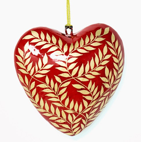 Large Papier-mâché heart - Red