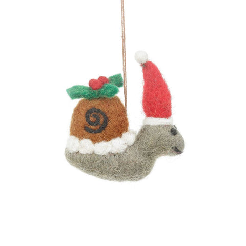 Handmade felt for Christmas - Christmas snail