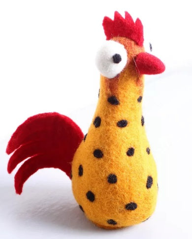 Handmade Felt Decoration - Pachamama Funky Chicken