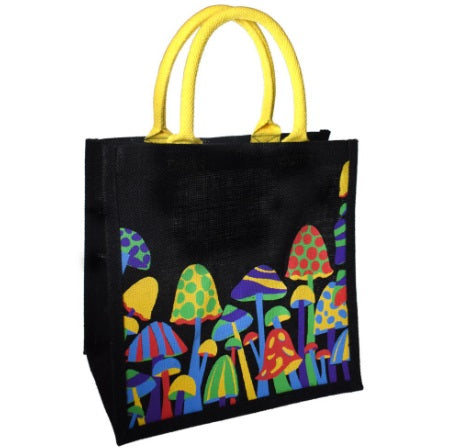 Jute Shopper Bag - Mushrooms