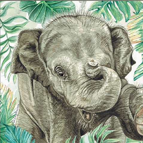 Greeting Card Endangered Collection - Asian Elephant