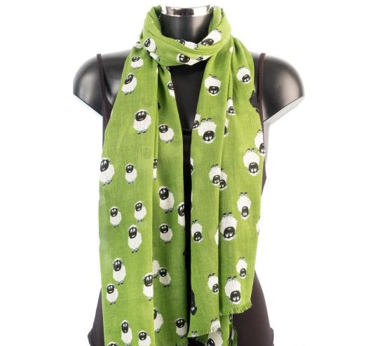 York Scarves Cotton Scarf - Sheep Pattern