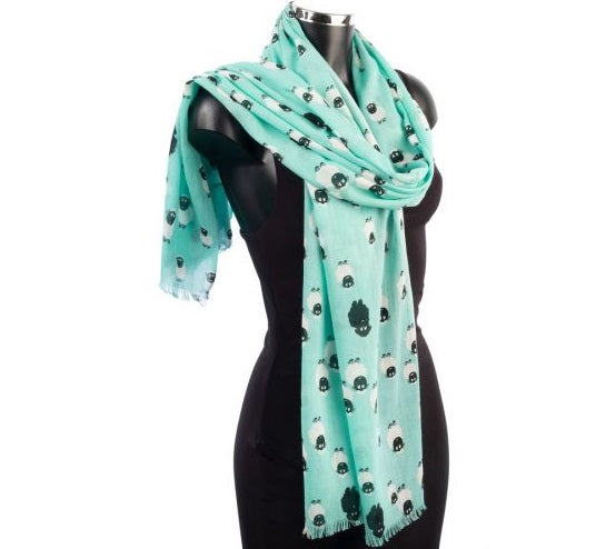 York Scarves Cotton Scarf - Sheep Pattern