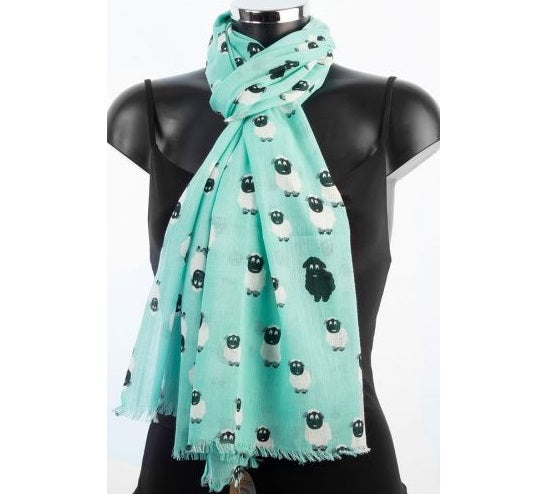 York Scarves Cotton Scarf - Sheep Pattern