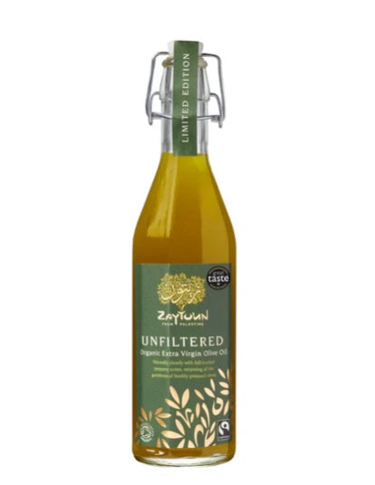 Zaytoun Fair Trade Food from Palestine - Unfiltered Extra Virgin Organic Olive Oil