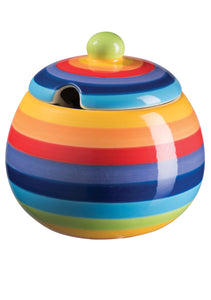 Rainbow Stripe Sugar Bowl