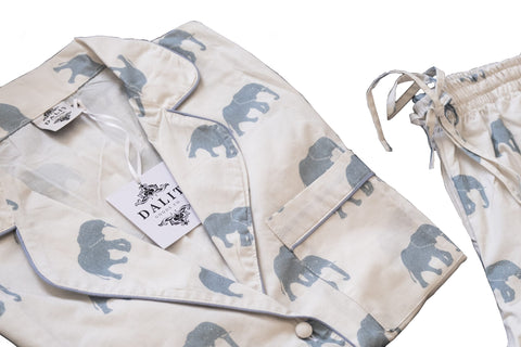 Organic Cotton Pyjamas - Elephants