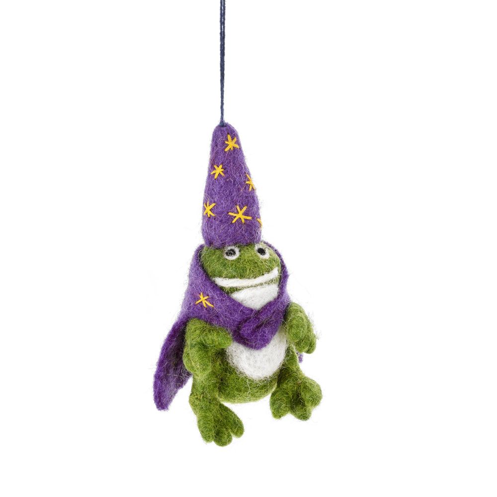 Handmade Felt for Halloween - Wizard Frog