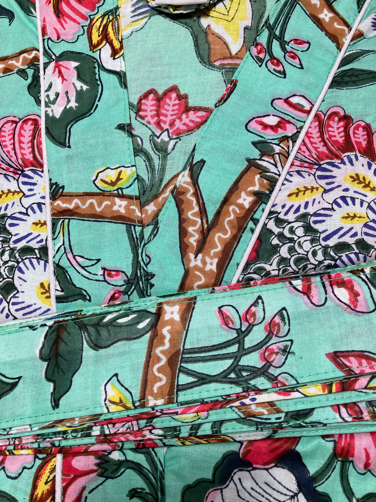 Hand Printed Cotton Kimono